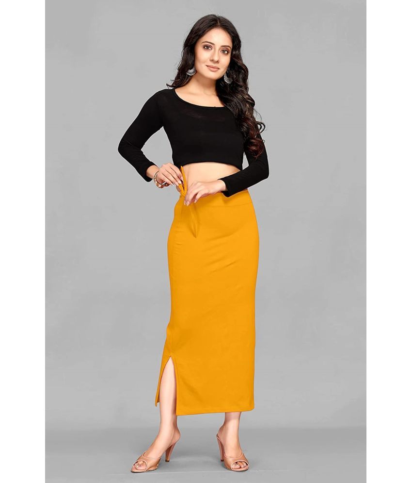     			DELTIN HUB Yellow Lycra Petticoat - Single