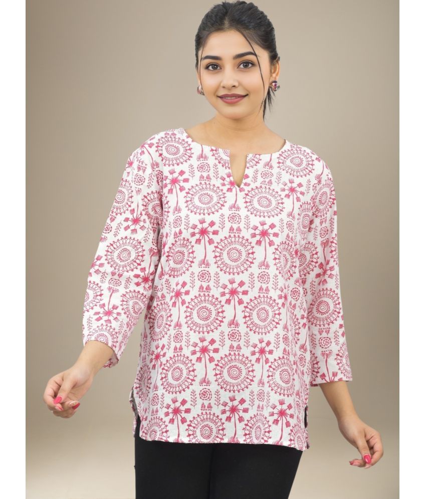     			Dgsm Craft Fluorescent Pink Cotton Women's Tunic ( Pack of 1 )