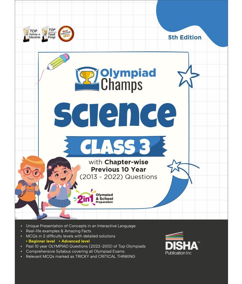     			Olympiad Champs Science Class 3 with Chapter-wise Previous 10 Year (2013 - 2022) Questions 5th Edition | Complete Prep Guide with Theory, PYQs, Past & Practice Exercise |