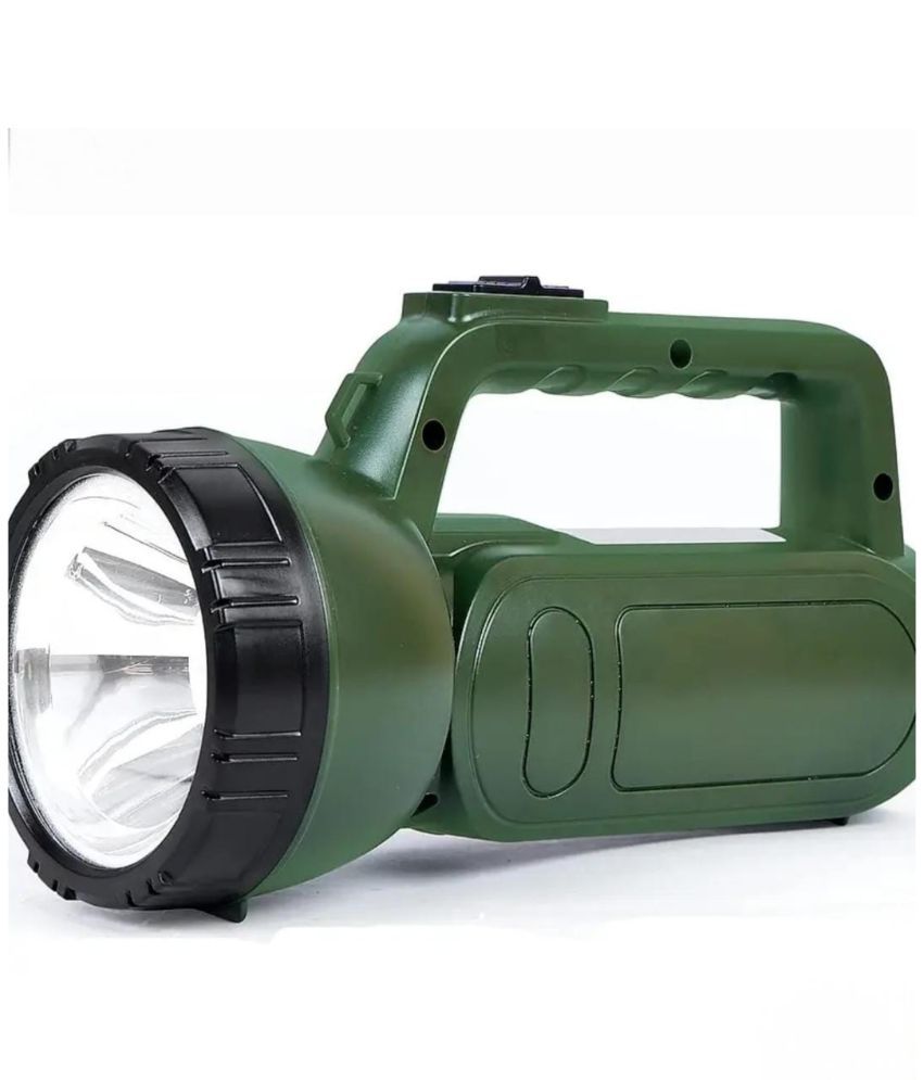     			QitmirMKT Green Powerful Torch for camping, outdoor & emergency - 30W Rechargeable Flashlight Torch ( Pack of 1 )