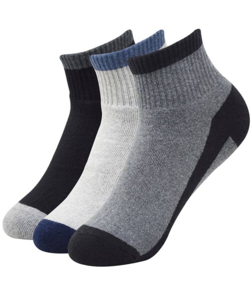     			Balenzia Pack of 3 Men's Cotton Ankle Length Socks ( Multicolor )