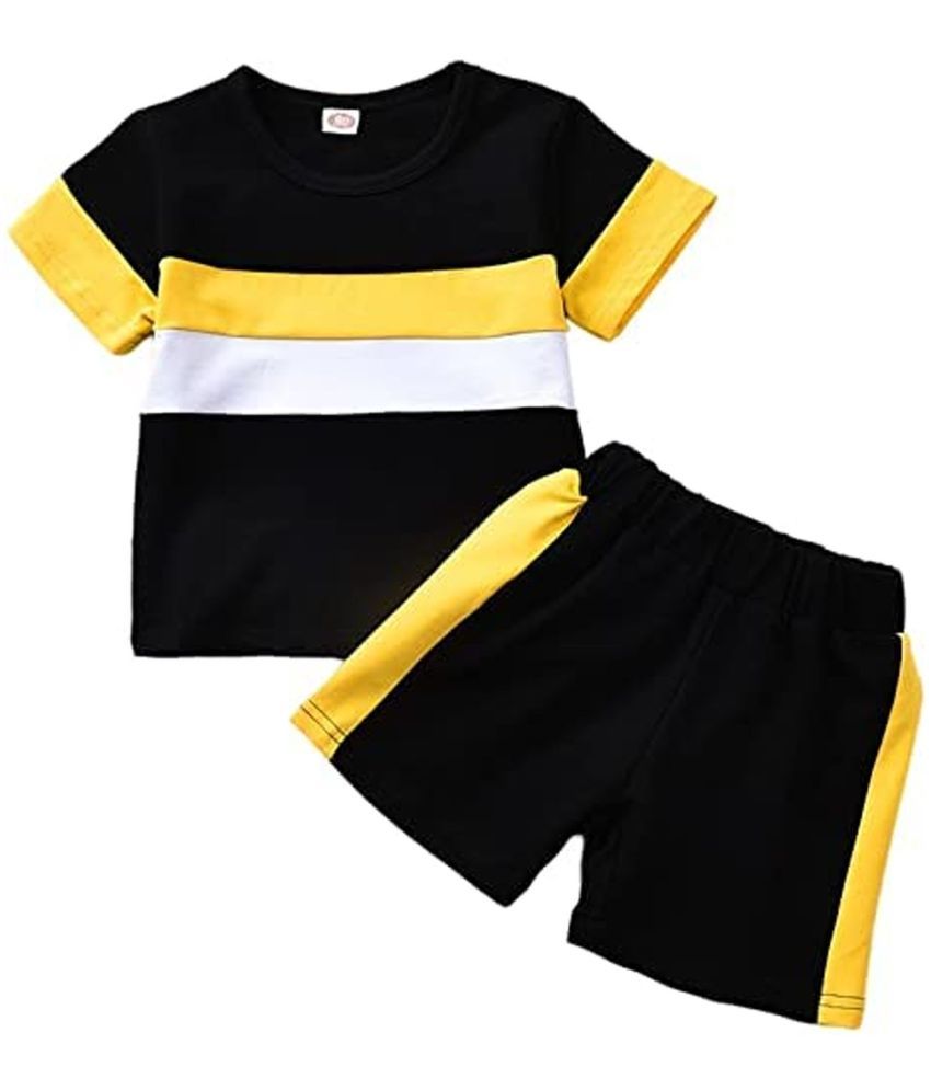     			GOKOFO Pack of 1 Unisex Cotton T-Shirts & Shorts Set ( Multicolor )