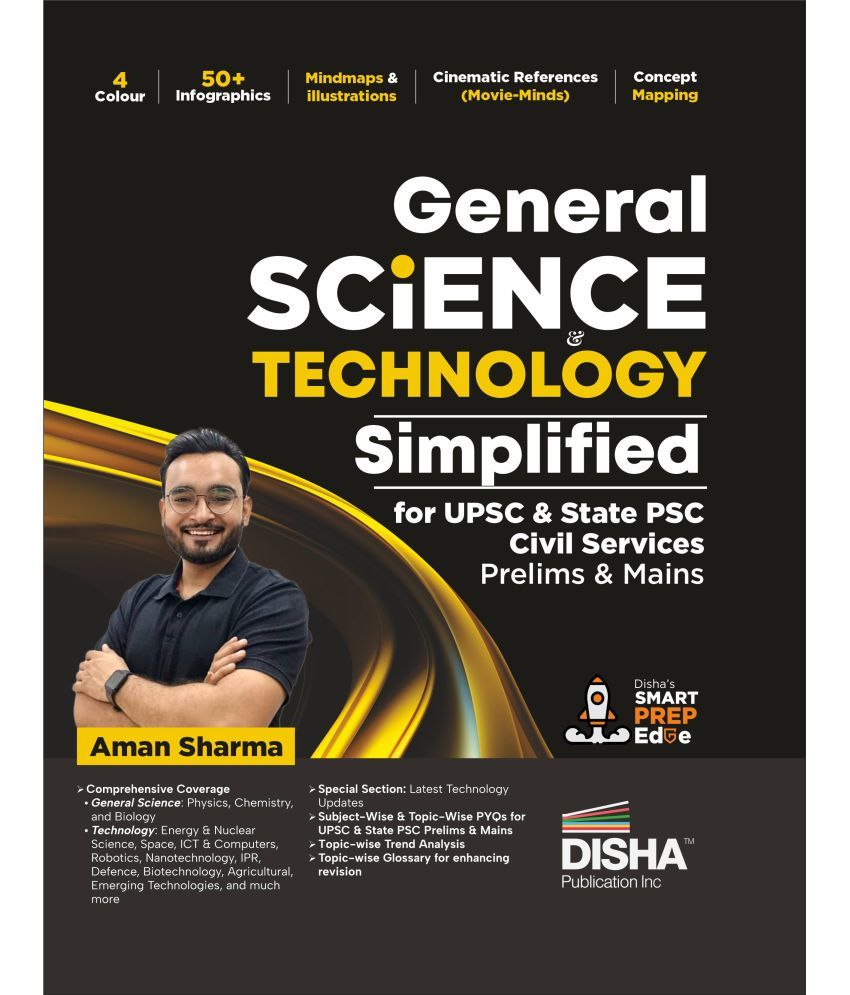     			General Science & Technology Simplified for UPSC & State PSC Civil Services Prelims & Mains | 4 color | Infographics, Mind Maps, Illustrations, Previo