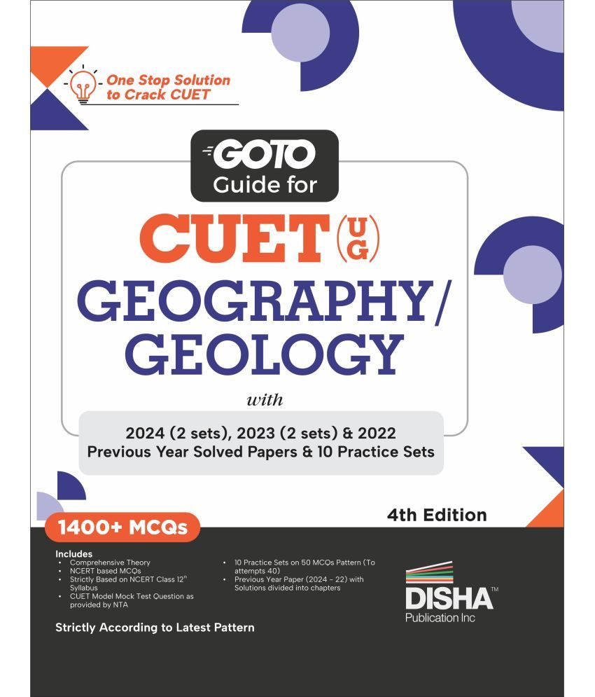     			Go To Guide for CUET (UG) Geography/ Geology with 2024 (2 Sets),2023 (2 sets) & 2022 Previous Year Solved Papers & 10 Practice Sets 4th Edition | NCER