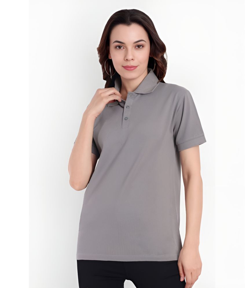     			MAYKR Pack of 1 Cotton Blend Women's T-Shirt ( Grey )