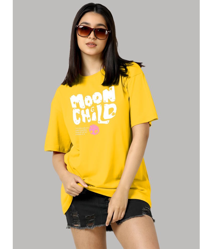     			TQH Yellow Cotton Blend Tees - Single