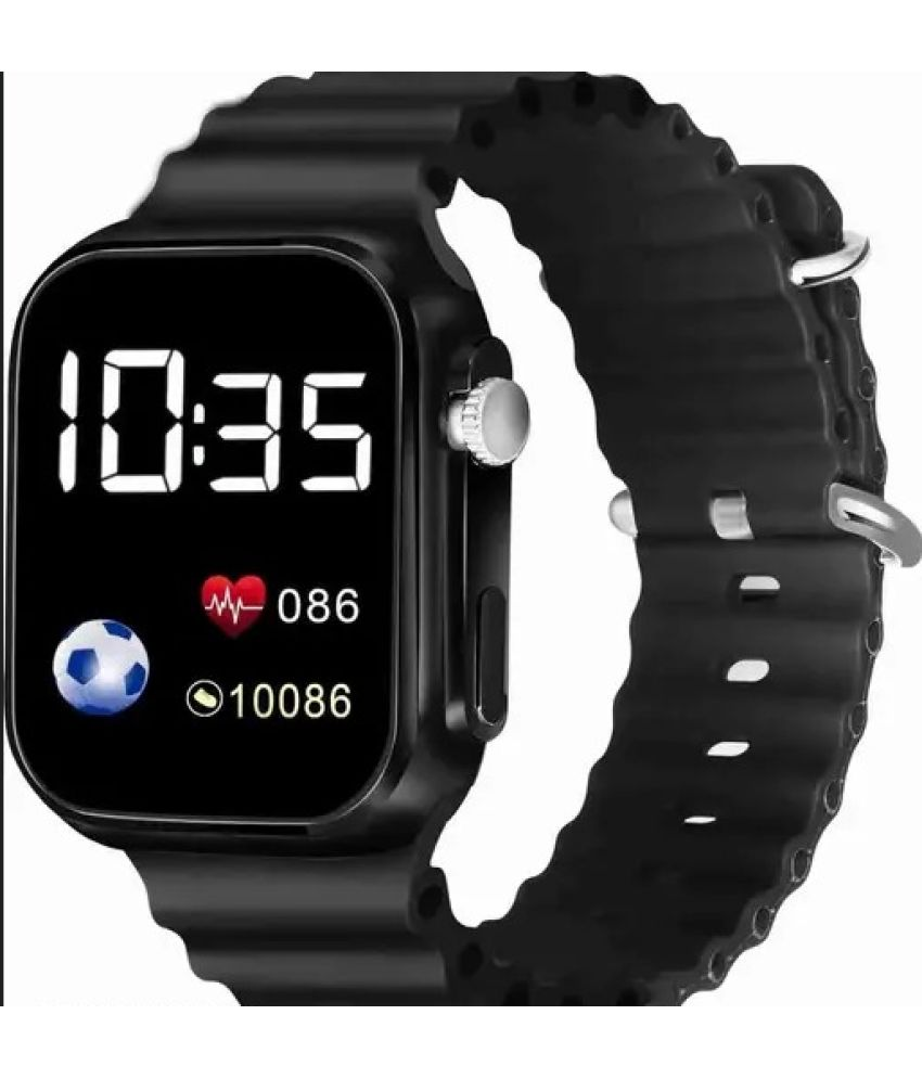     			Just Gadgets LED No Calling Smart Watch with Nylon Strap Upto 2-3 days Backup ( Black )