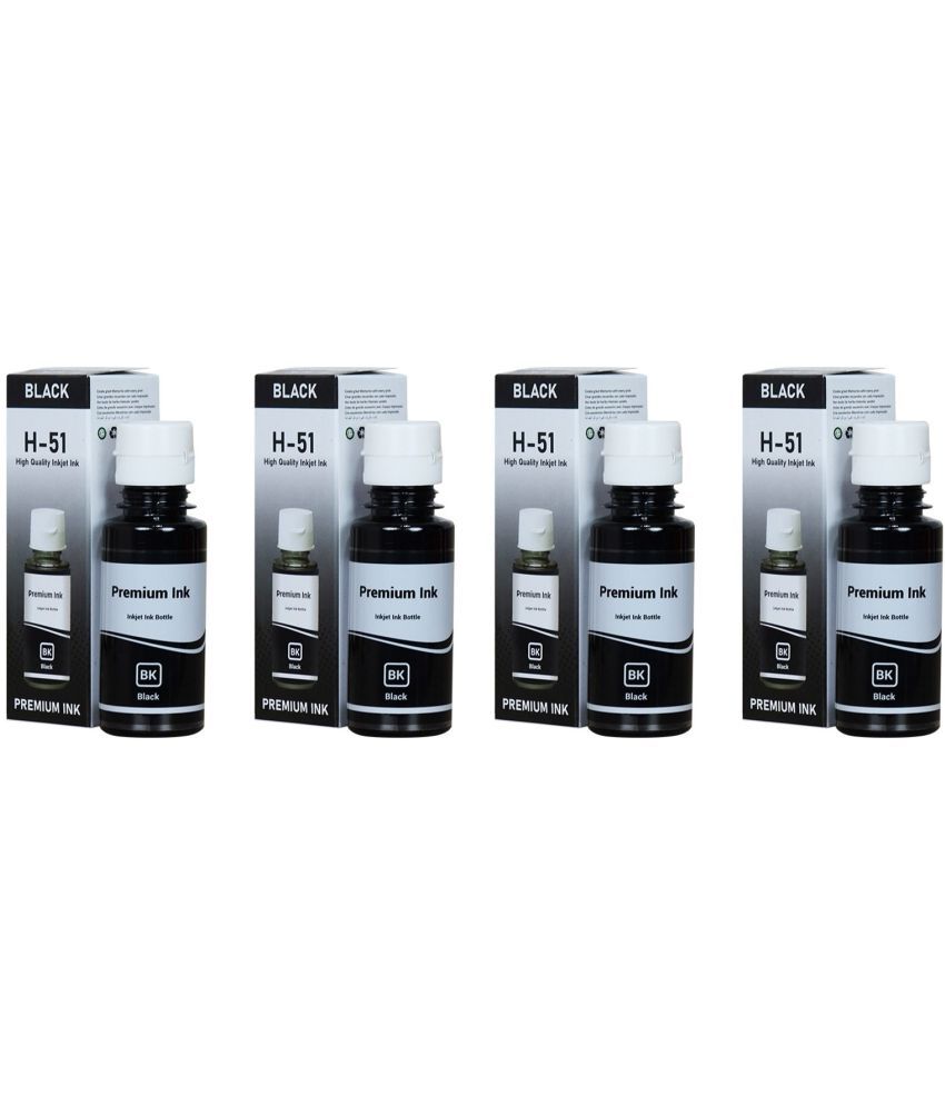     			KALAR Black Ink ( 90 ml ) Pack of 4 For GT51 INK Gt5810, Gt5811, Gt5820, Gt5821, 310, 315, 319, 410, 415, 419