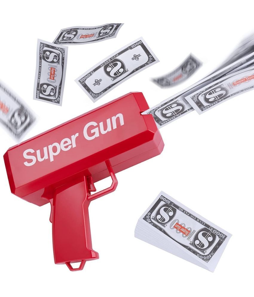     			Money Gun Gift Cash Cannon Money Gun For Wedding, Parties And Fun Include 100 Fake Dollar- Red