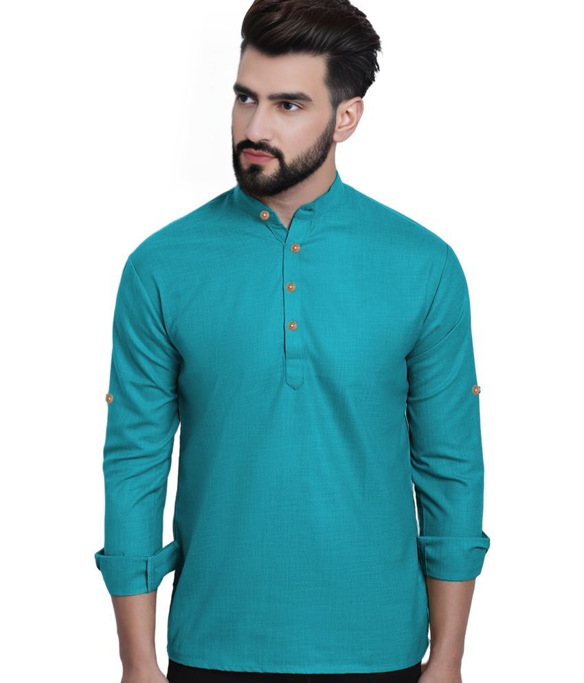     			Navkanj Violet Cotton Blend Men's Shirt Style Kurta ( Pack of 1 )