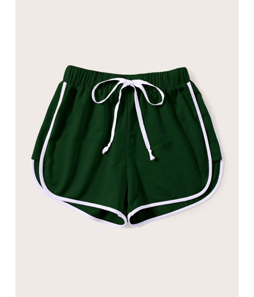     			vivient Cotton Blend Hot Pants - Green