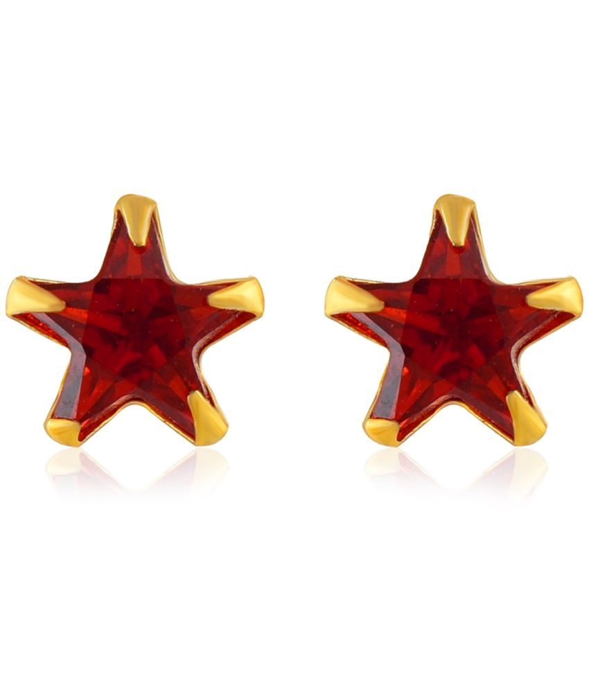     			ADMIER Red Stud Earrings ( Pack of 1 )