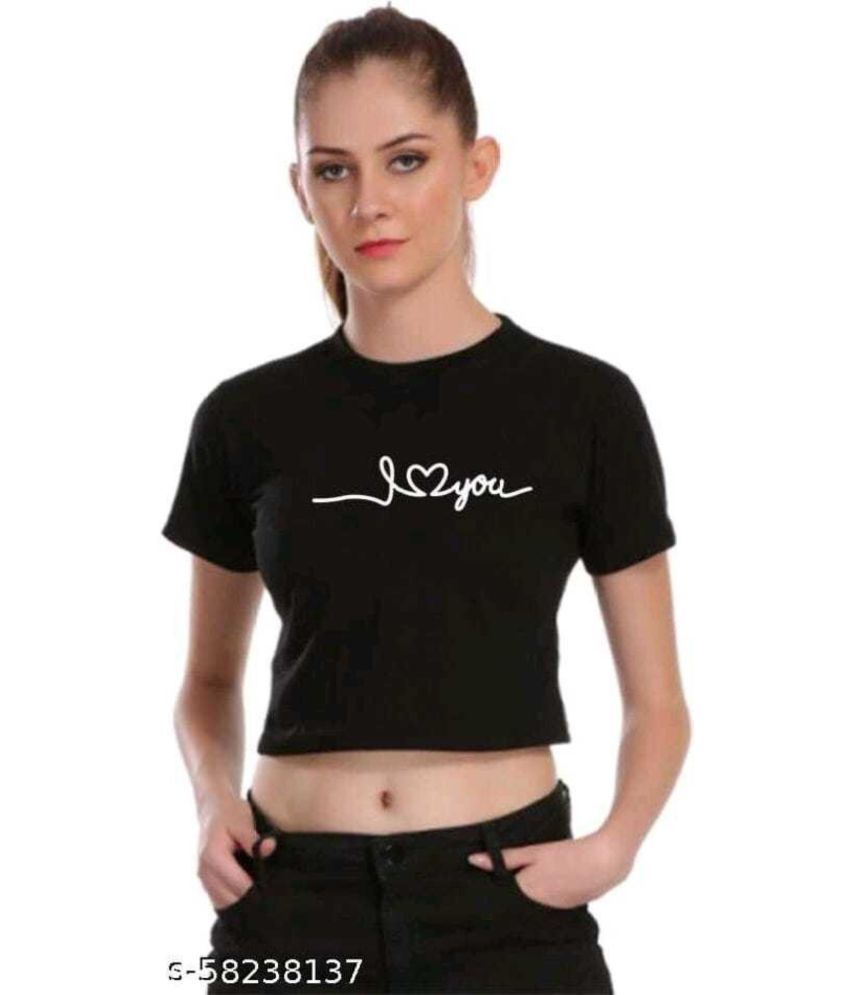     			Kashian Pack of 1 Cotton Blend Women's T-Shirt ( Black )