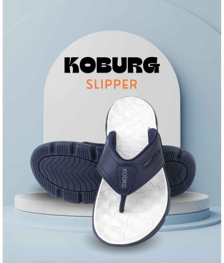     			koburg Navy Blue Men's Slide Flip Flop