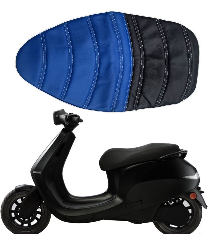     			Seat Cover For Ola Electric S1 and S1 Pro Blue & Black N Single Bike Seat Cover For Ola S1, S1 Pro ()