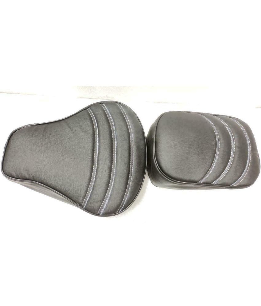     			Seat Cover Front & Rear Black N Single Bike Seat Cover For Royal Enfield Classic 350, Classic ()