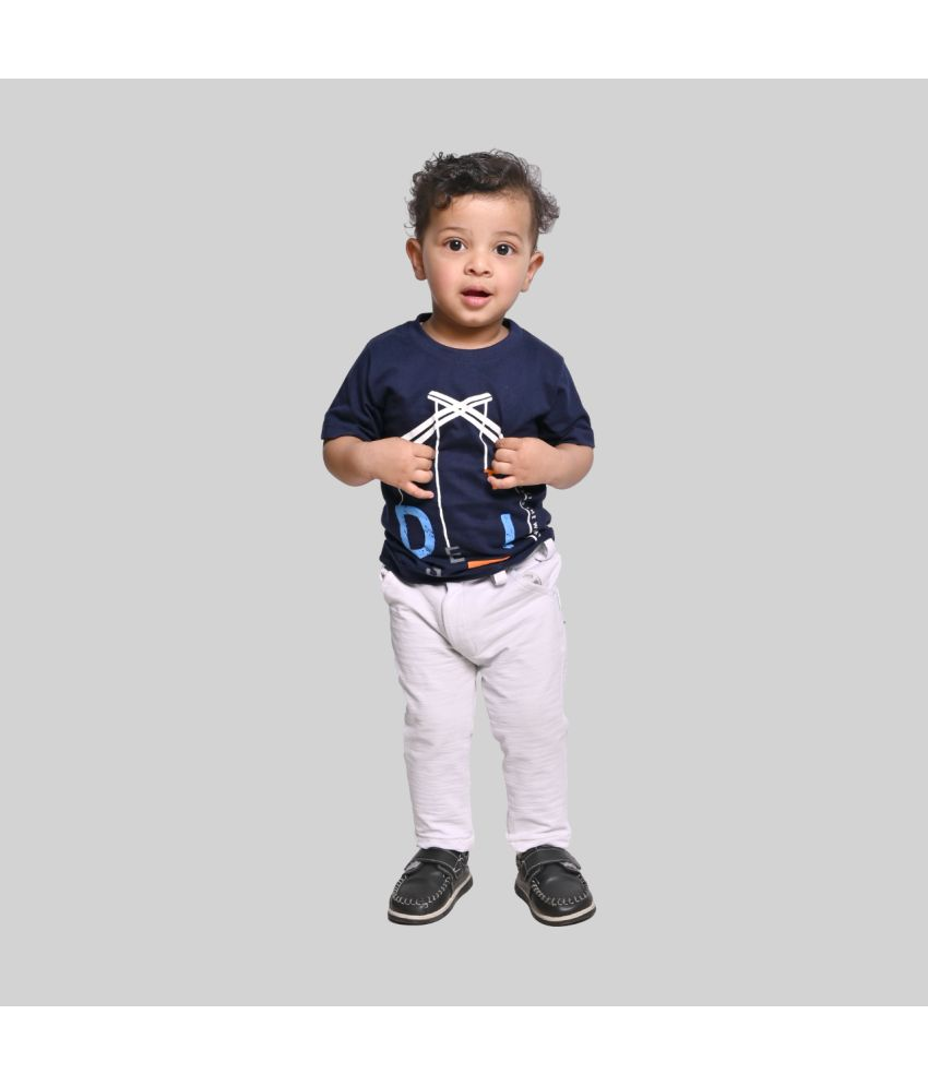     			Kidzee Kingdom Pack of 1 Baby Boys Cotton T-Shirt ( Dark Blue )