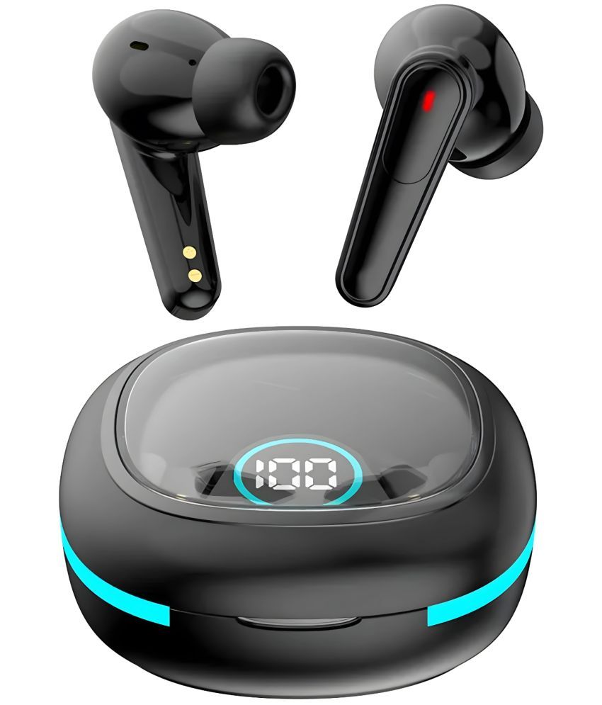     			VEhop PLUS 50 Bluetooth True Wireless (TWS) In Ear 40 Hours Playback Fast charging,Powerfull bass IPX4(Splash & Sweat Proof) Black