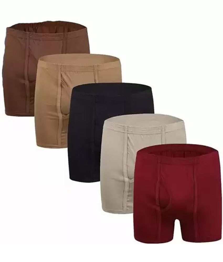     			CAVENDRES Pack of 5 Cotton Blend Trunks For Men's ( Multicolor )