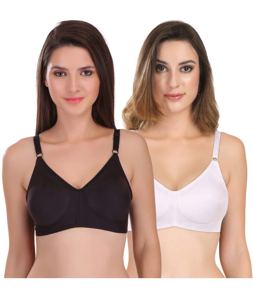     			Featherline Pack of 2 Cotton Blend Heavily Padded Everyday Bra For Women ( Black,White )