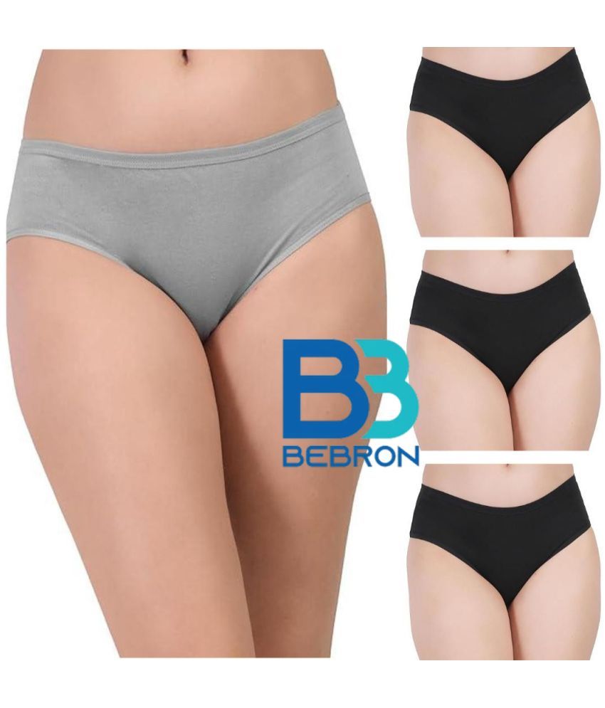     			Bebron Pack of 4 Cotton Lycra Hipster For Women ( Multicolor10 )