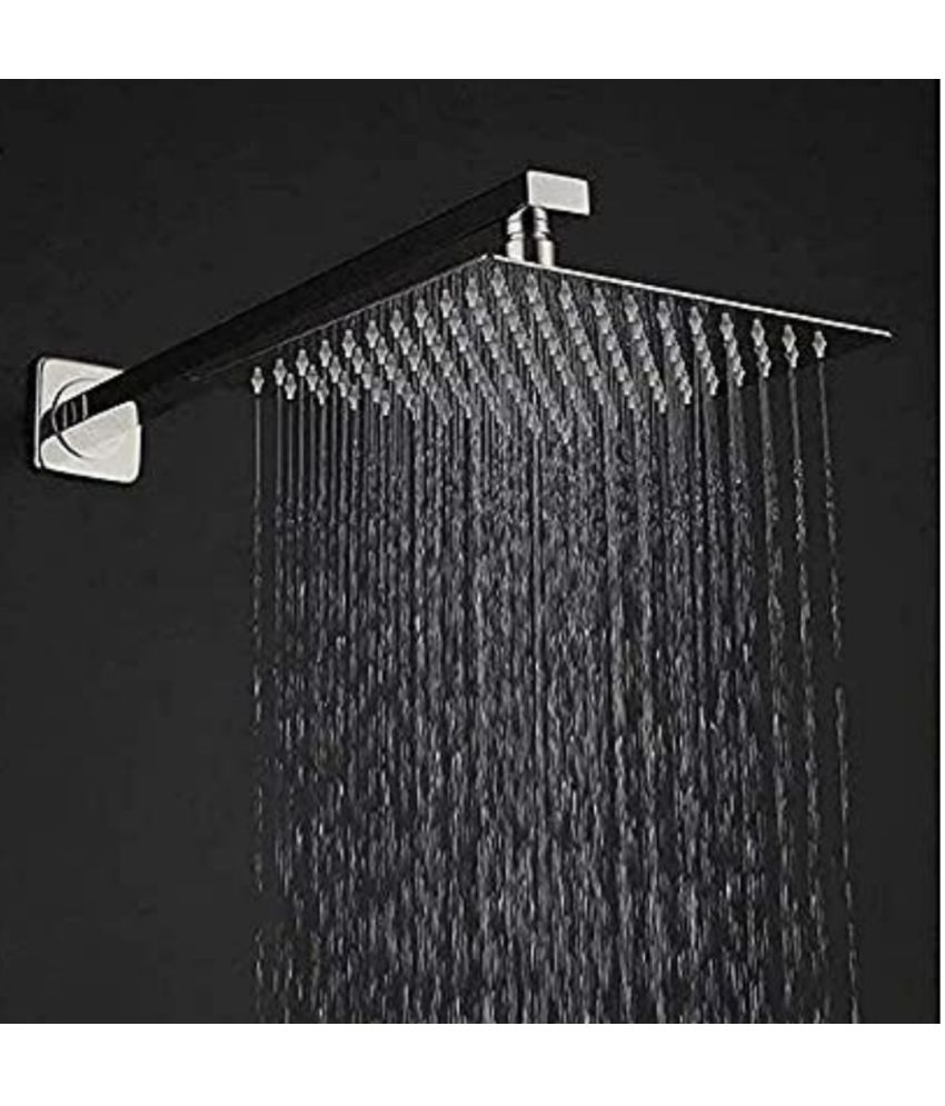     			COSWARE 8x8 Ultra Slim Shower with 18" Arm 1Set Stainless Steel Overhead Shower