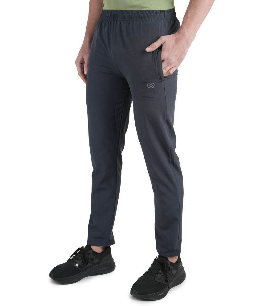     			KWINGS Grey Lycra Men's Trackpants ( Pack of 1 )