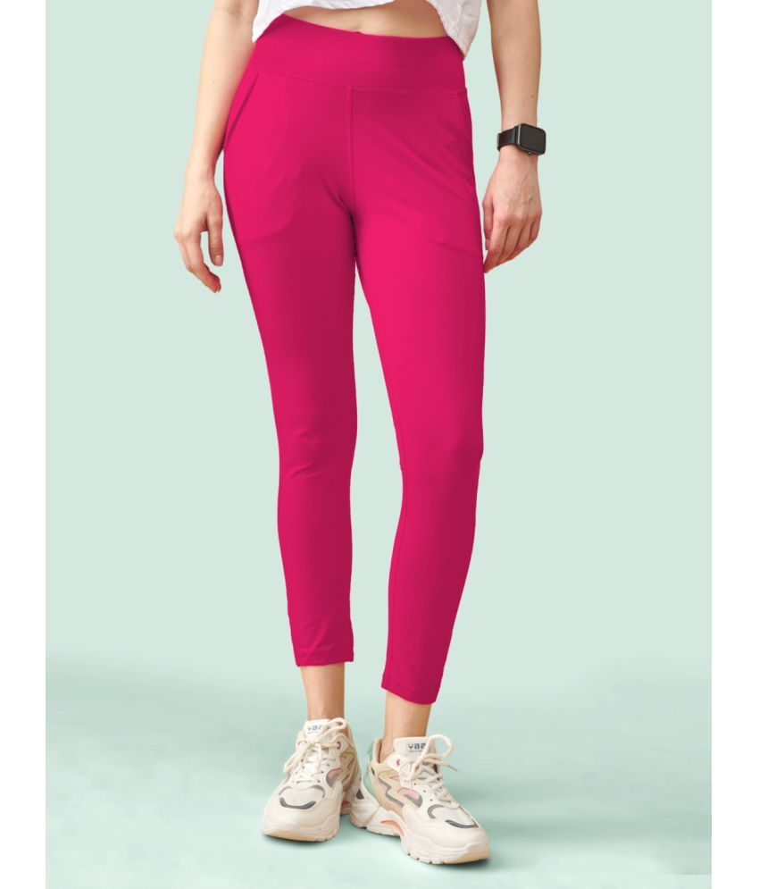     			LYRA Pack of 1 Lycra Women's Leggings ( Magenta )