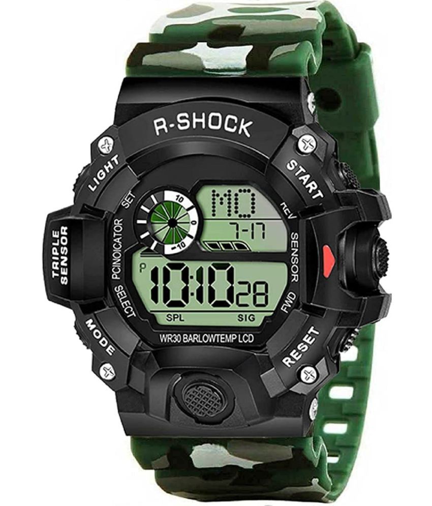     			Rozti Green Silicon Digital Men's Watch