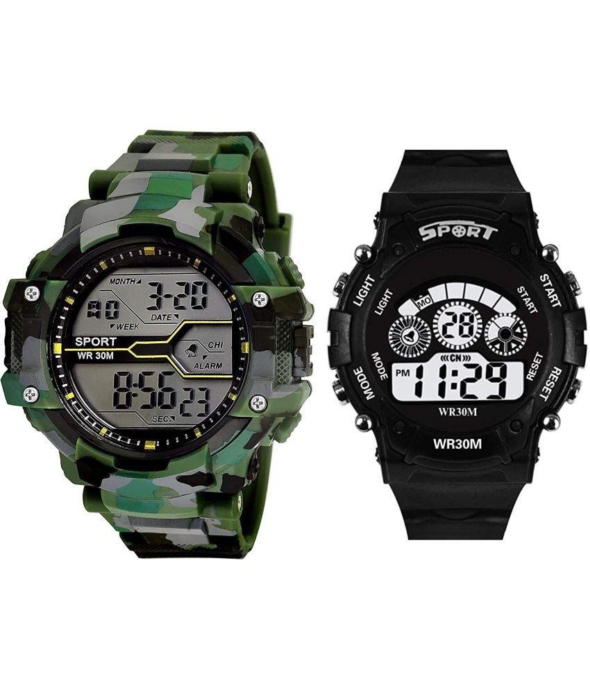     			Rozti Green Silicon Digital Men's Watch