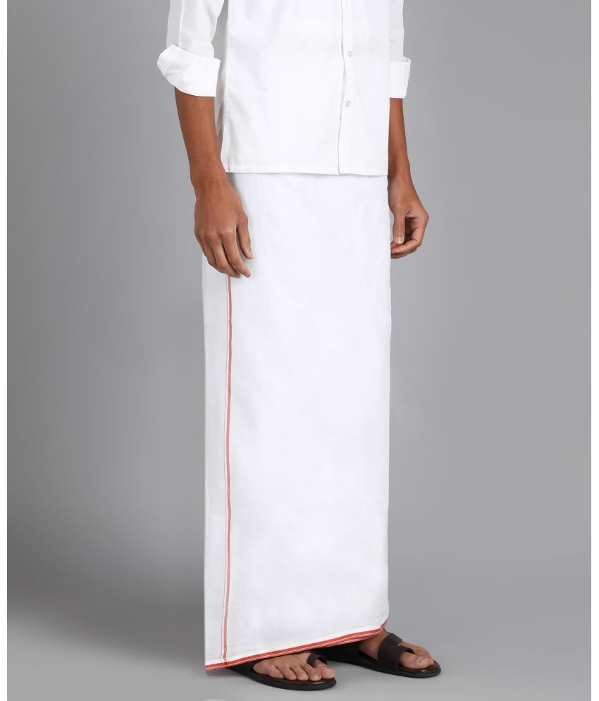     			Shyam Handloom Cotton Men's Dhoti White ( Pack of 1 )