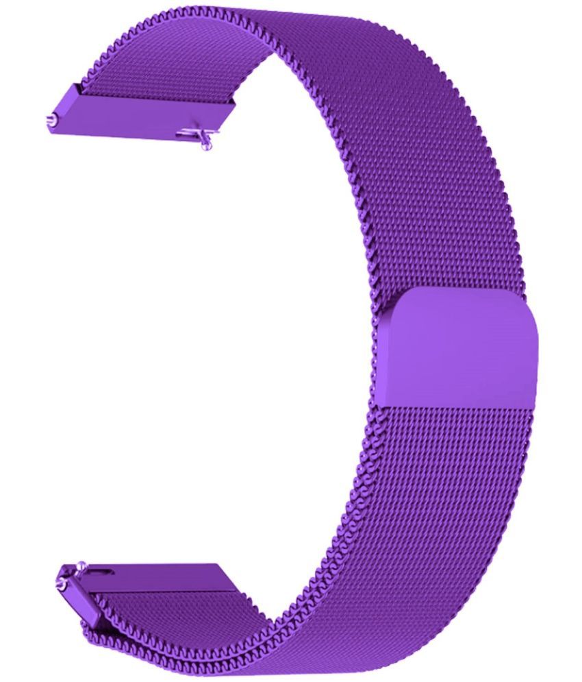     			ACM Watch Strap Magnetic 22mm compatible with Boat Wave Vivid Smartwatch Luxury Metal Chain Band Purple