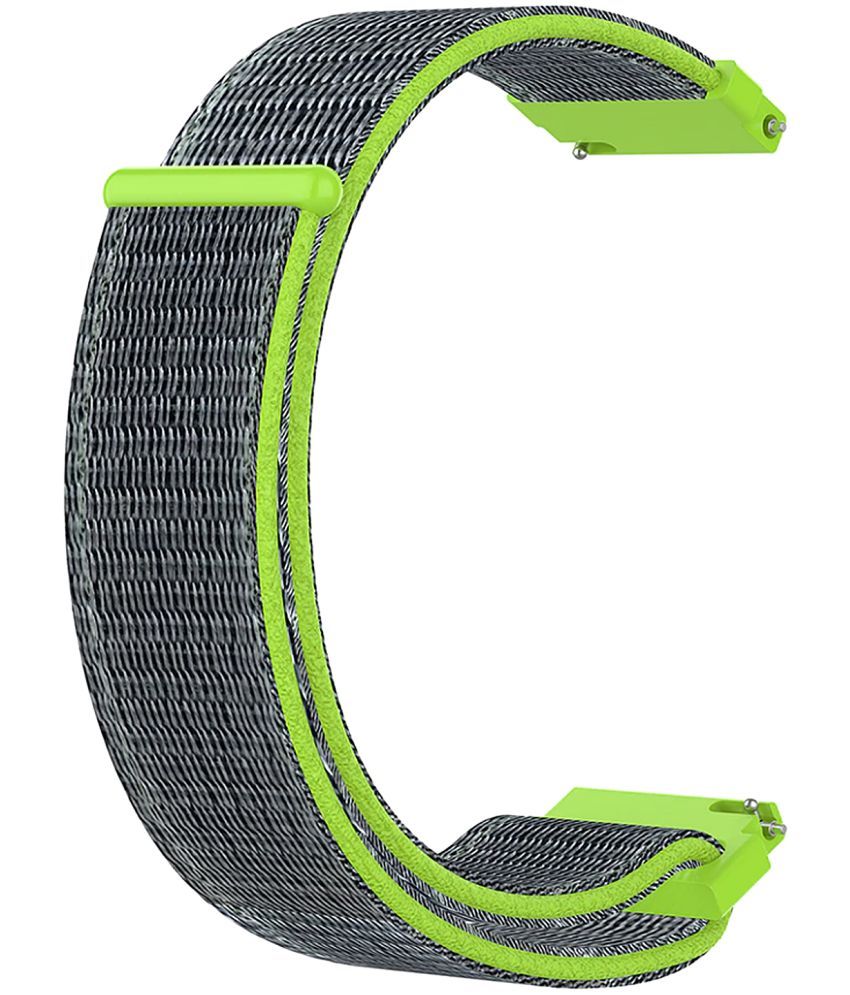     			ACM Watch Strap Nylon Soft 22mm compatible with Pebble Blaze Smartwatch Sports Band Neon Green