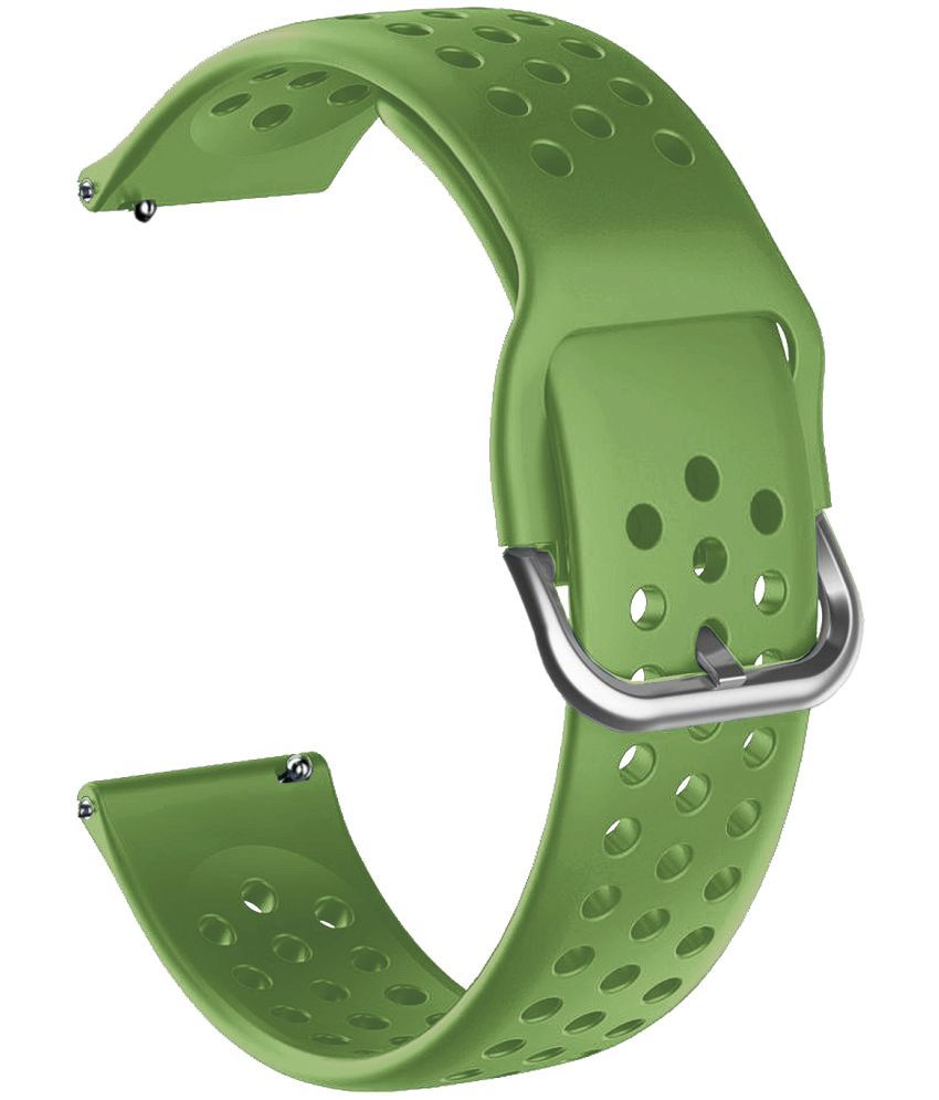     			ACM Watch Strap Silicone Belt 22mm compatible with Noise Colorfit Caliber 3 Smartwatch Breatheable Dot Band Green