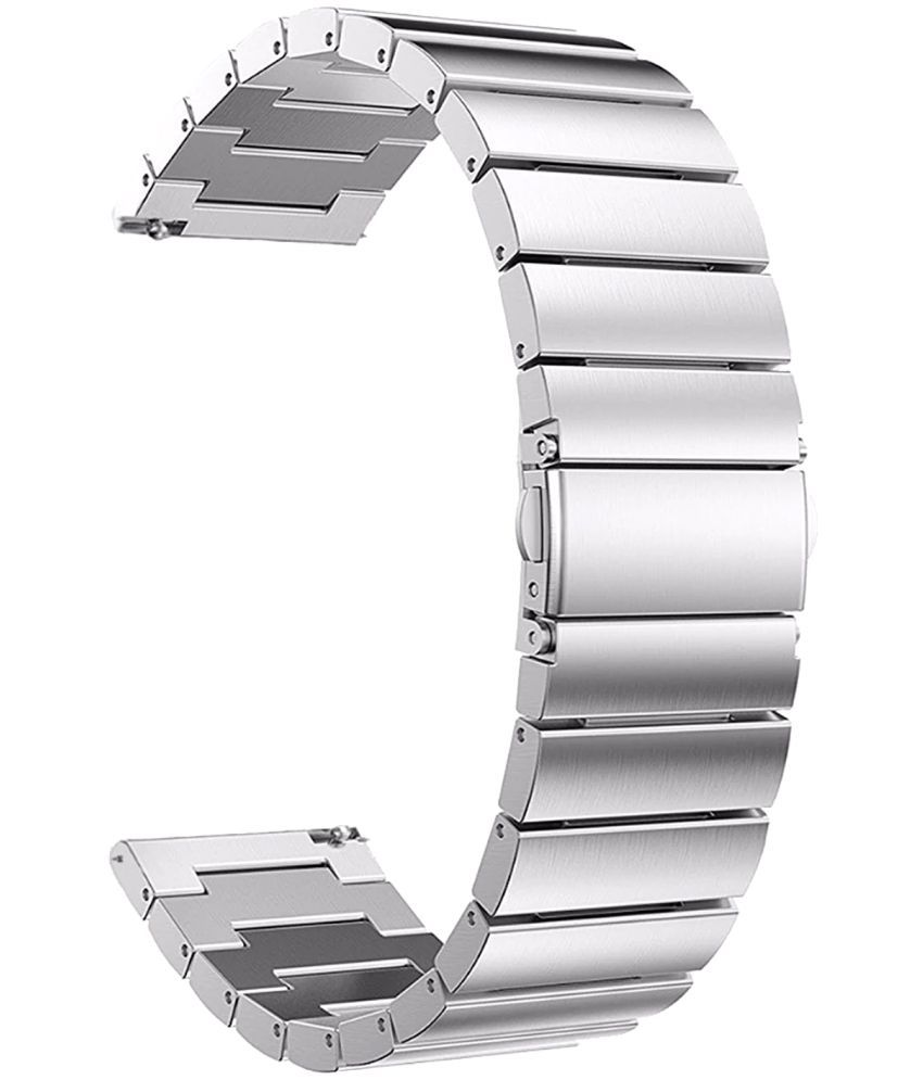     			ACM Watch Strap Stainless Steel Metal 22mm compatible with Hammer Arctic Smartwatch Belt Matte Finish Luxury Band Silver