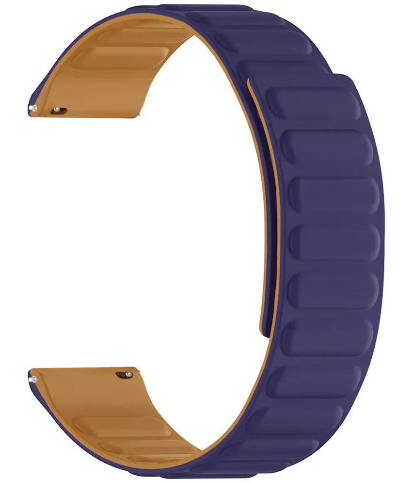     			ACM Watch Strap Magnetic Silicone 22mm compatible with Pebble X Smartwatch Luxury Band Purple