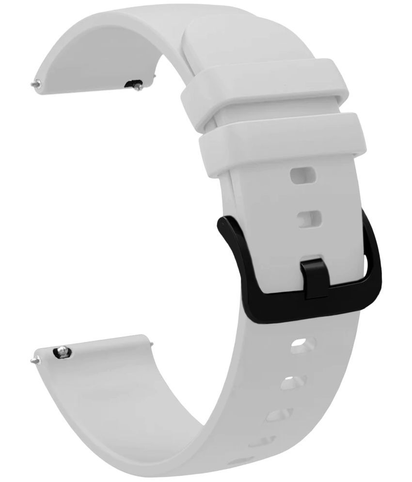     			ACM Watch Strap Silicone Belt 22mm compatible with Fire-Boltt Diamond Bsw117 Smartwatch Hook Band White