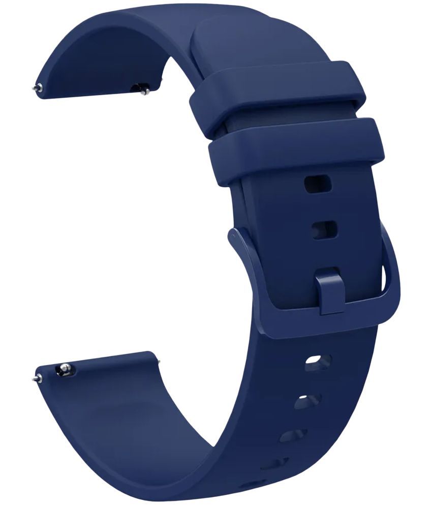     			ACM Watch Strap Silicone Belt 22mm compatible with Pebble Cosmos Valor Smartwatch Color Hook Band Blue