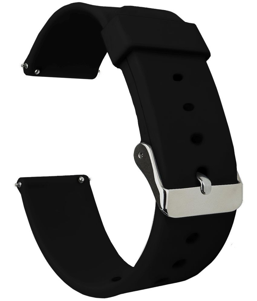     			ACM Watch Strap Silicone Belt 22mm compatible with Boat Wave Force 2 Smartwatch Casual Classic Band Black