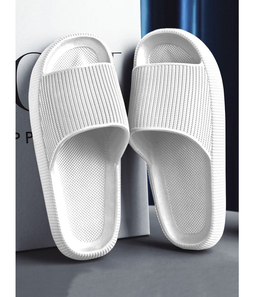     			HASTEN White Men's Slide Flip Flop