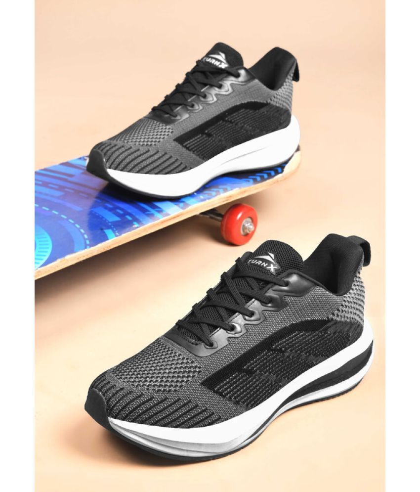     			Turnx Sports Rocket_Black Black Men's Sports Running Shoes