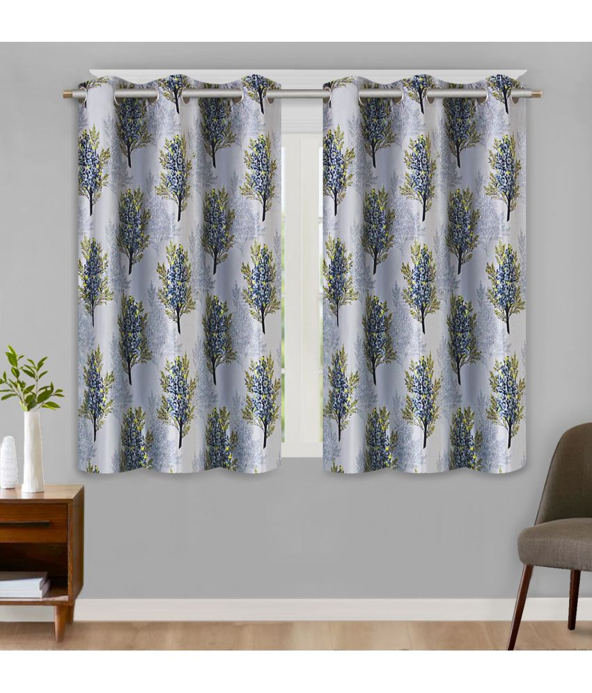     			Home Candy Set of 2 Window Blackout Room Darkening Eyelet Polyester Blue Curtains ( 152 x 120 cm )