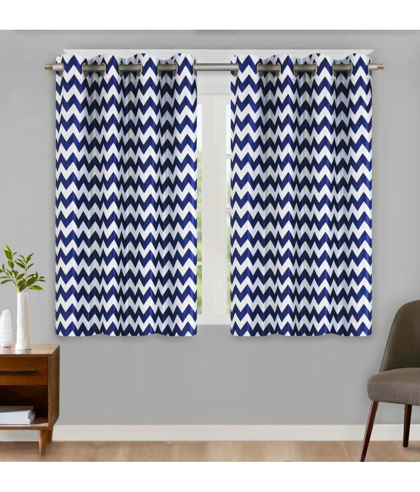     			Home Candy Set of 2 Window Blackout Room Darkening Eyelet Polyester Blue Curtains ( 152 x 120 cm )
