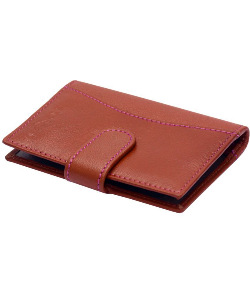    			TOUGH || COGNAC Leather Card Holder For Men And Women