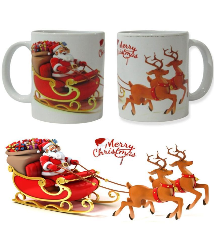     			thriftkart Santa Claus Mug Ceramic Coffee Mug 1 Pcs 325 mL