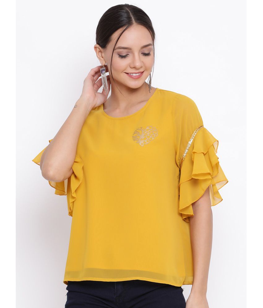     			ALL WAYS YOU Polyester Regular Tops - Yellow