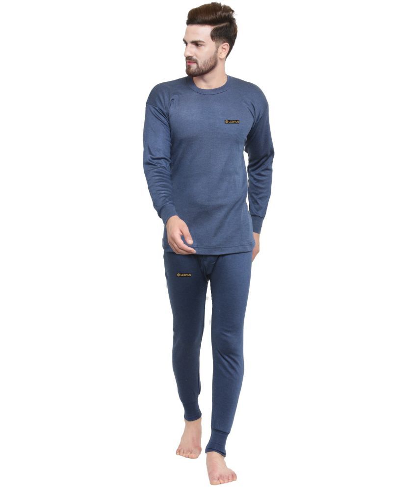     			Uzarus Pack of 1 Cotton Blend Thermal Tops For Men's ( Navy )