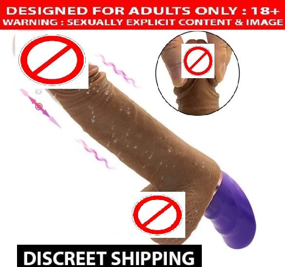     			12 Modes USB Vibrating Dildo AUTO HEAT Realistic Veined G Spot Clitoris Vibrator