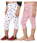 2K Kids Pack of 2 Girls Lycra Capris ( Black )