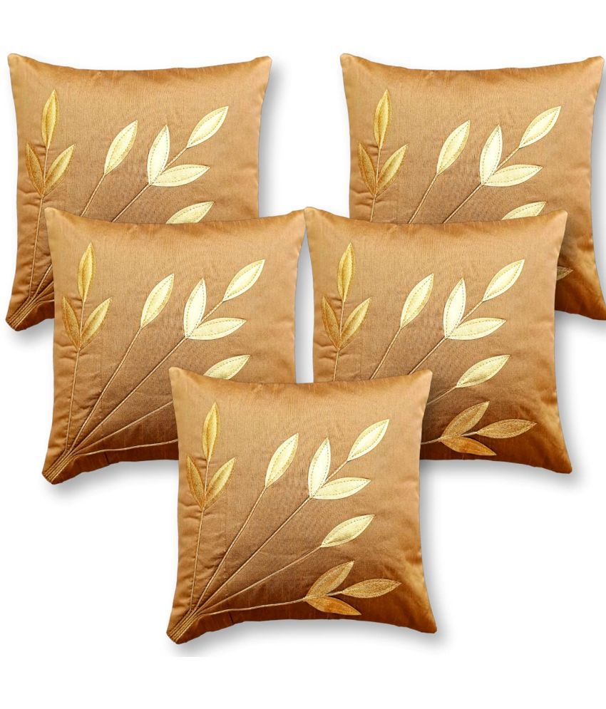     			Bharti Homes Set of 5 Polyester Cushion Covers 40X40 cm (16X16)